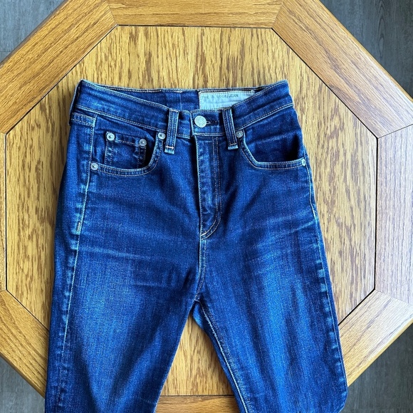 *RAG & BONE* Dark Wash Justine Skinny Cutoff Jeans Size 25 - Picture 2 of 9
